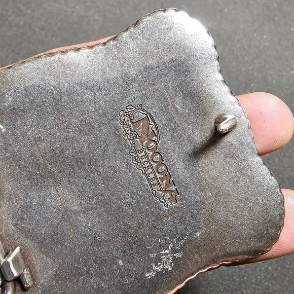 Nocona Long Horn Steer Head Rope Border Engraved Floral Pattern Western Buckle - Picture 6 of 9